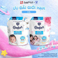 Túi Nước Xả Vải Comfort Dịu Nhẹ Thơm Hương phấn/Dịu êm cho Cả Gia Đình 3.6L