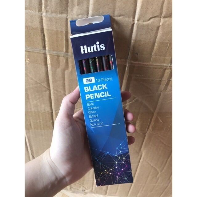 [HCM]Viết chì Gỗ Đen 2B Hutis PC-6700