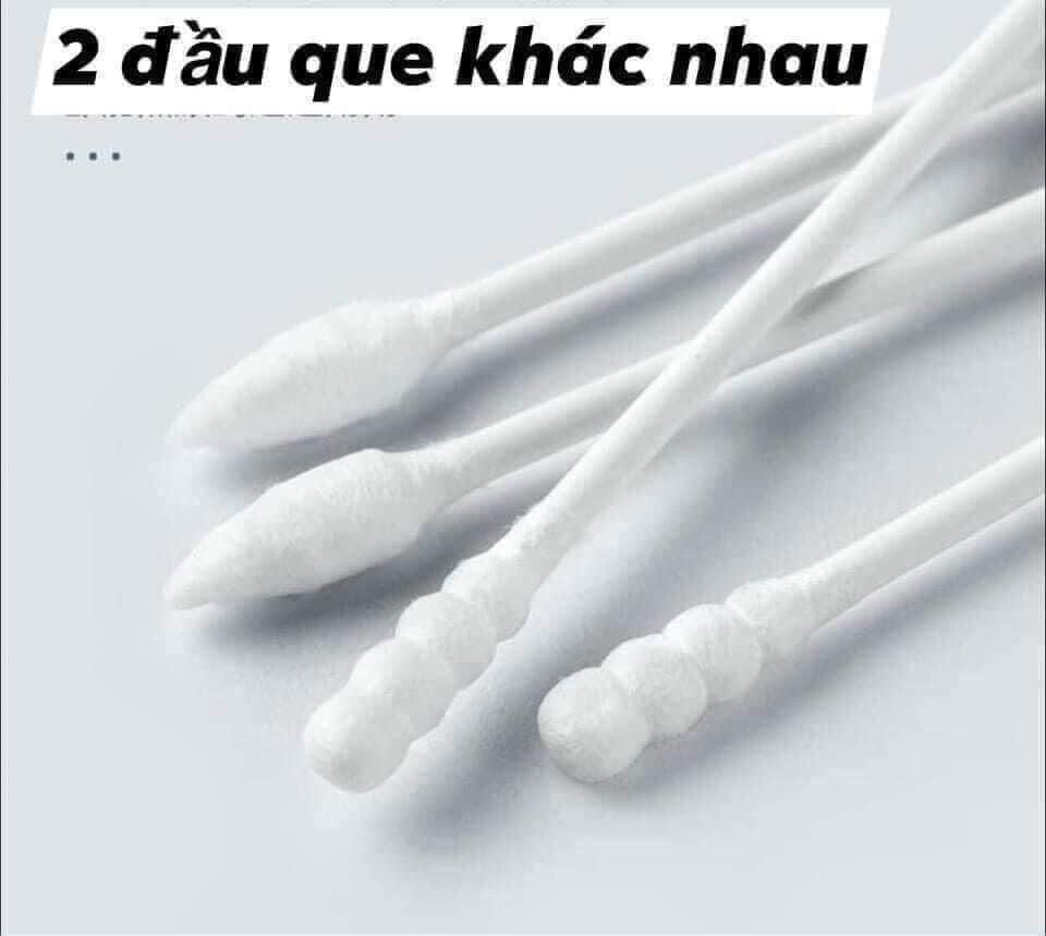 Tăm bông 2 đầu . Tăm bông ngoáy tai bông tăm đa năng