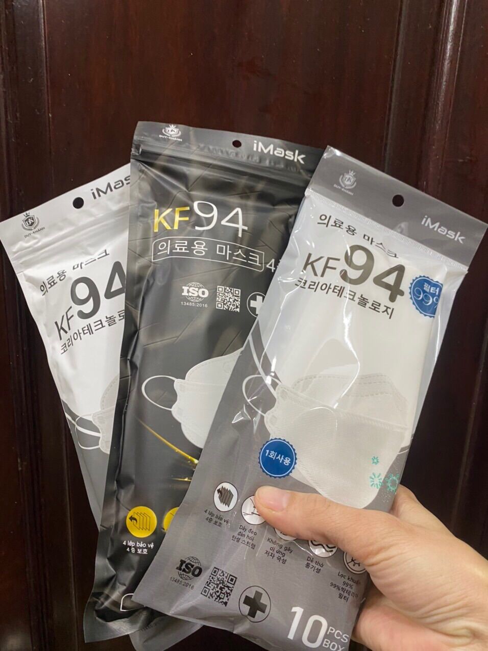 100 chiếc (10 gói) khẩu trang kf94 imask Duy Khánh