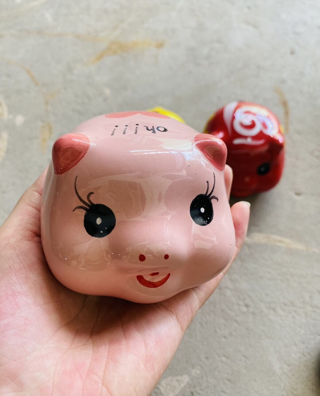 Lợn đất Heo tiết kiệm size mini dễ thương gốm sứ Bát Tràng
