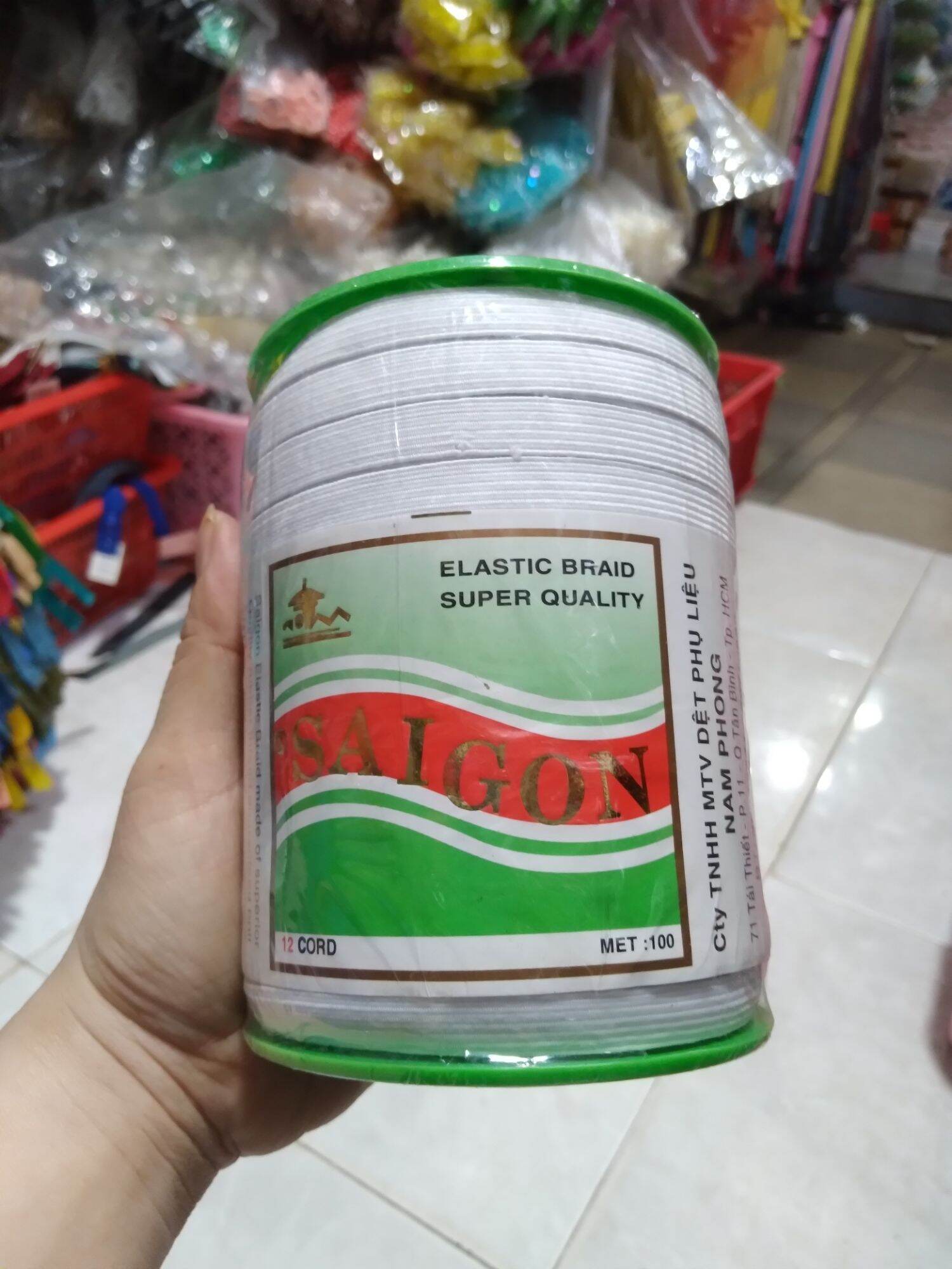 Thun cuôn sài gòn bản 1 phân,1 cuộn 100m đúng ,giá bán 120000