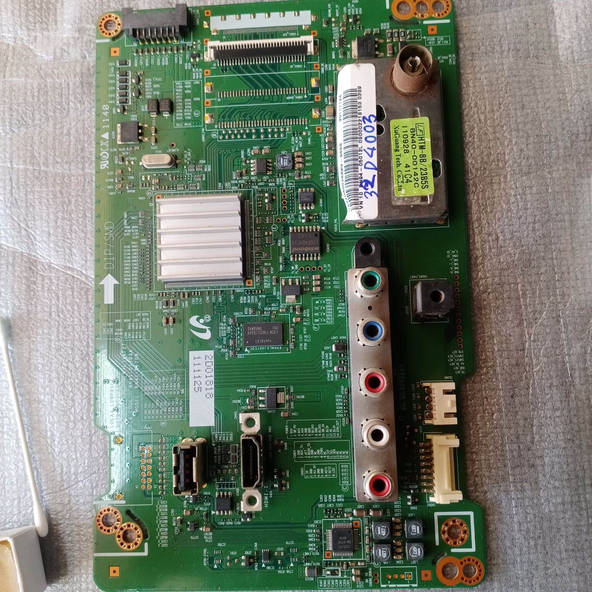 Bo mạch tivi Samsung 32D4003,bo xử lý, khiển,nguồn,main chính,chủ