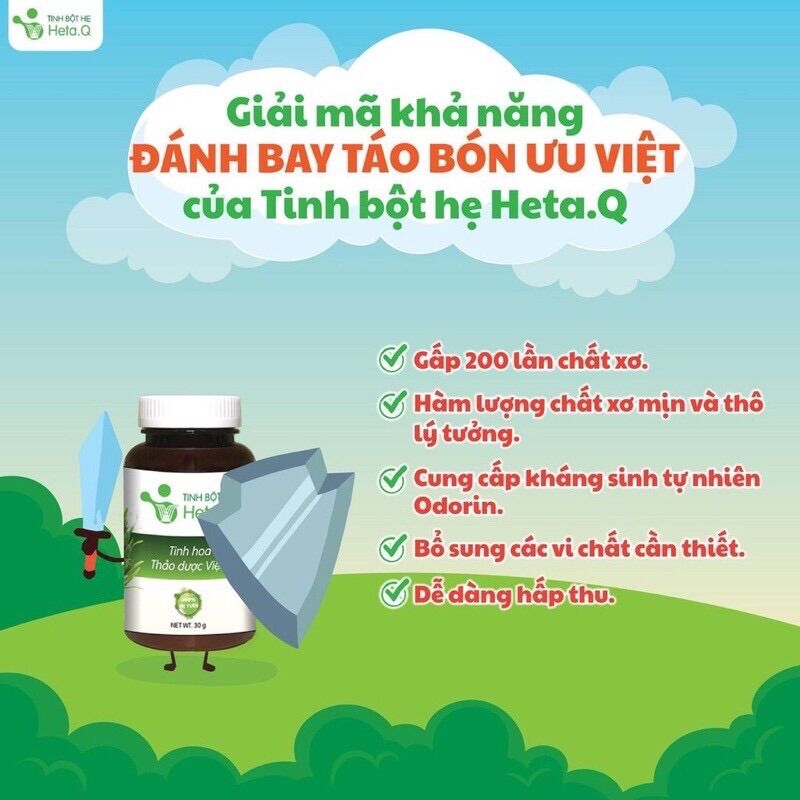 Tinh bột hẹ heta.q - thực phẩm bổ xung - chất xơ