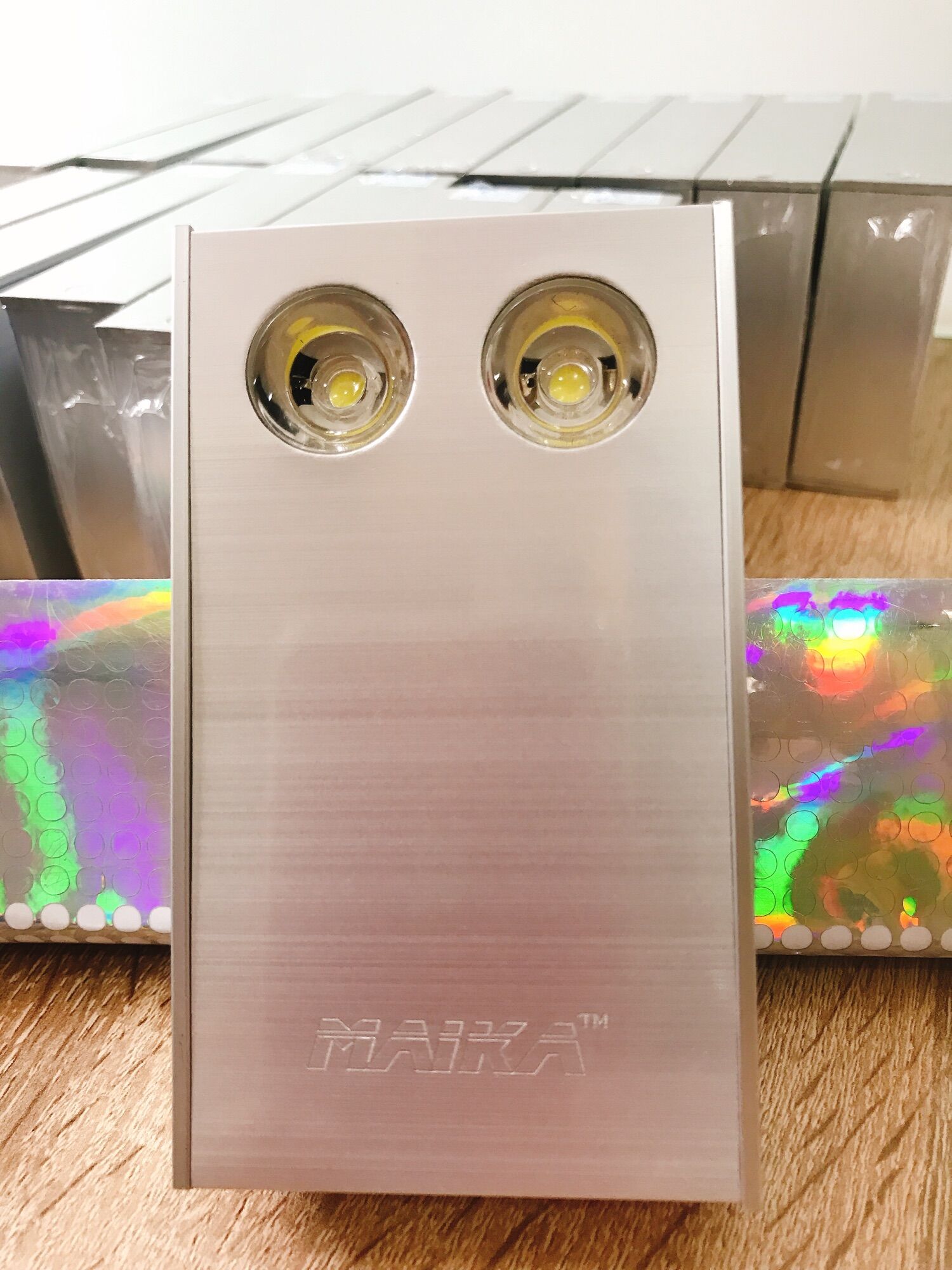 Hcm]đèn pin mini nam châm siêu sáng maika - mk02 2 led typec