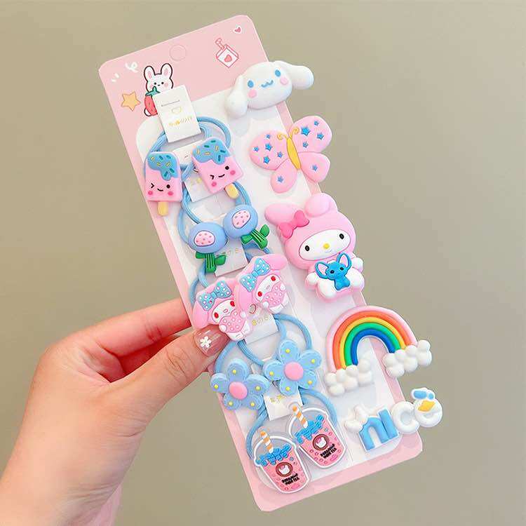 Set kẹp tóc và cột tóc em bé