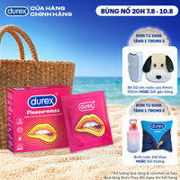 Bao cao su Durex Pleasuremax gân gai tăng khoái cảm (size 56mm, 3 bao/hộp)