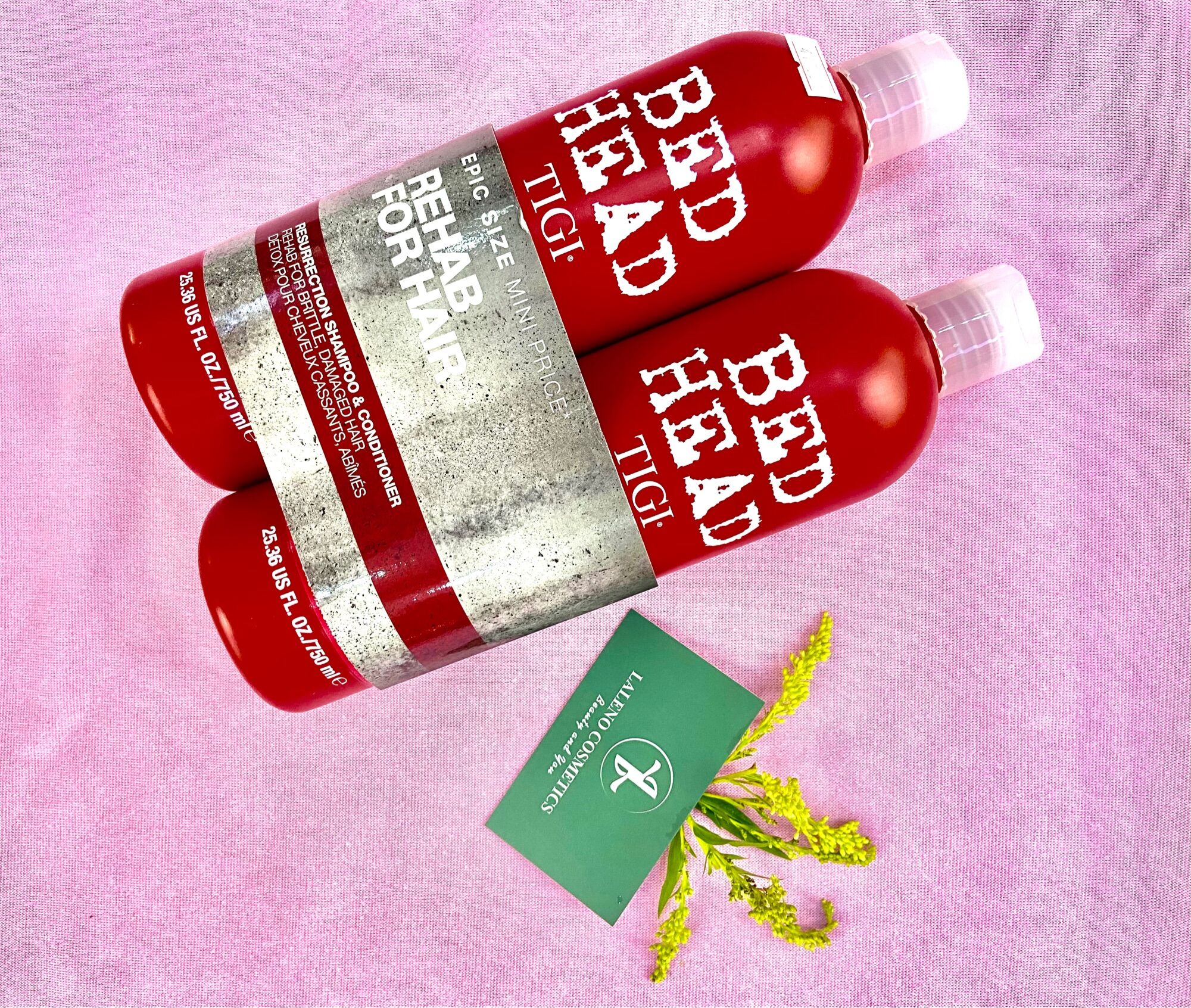 Cặp dầu gội dầu xả tigi bed head rehab for hair phục hồi tóc hư tổn nặng tóc sơ rối khô chẻ ngọn