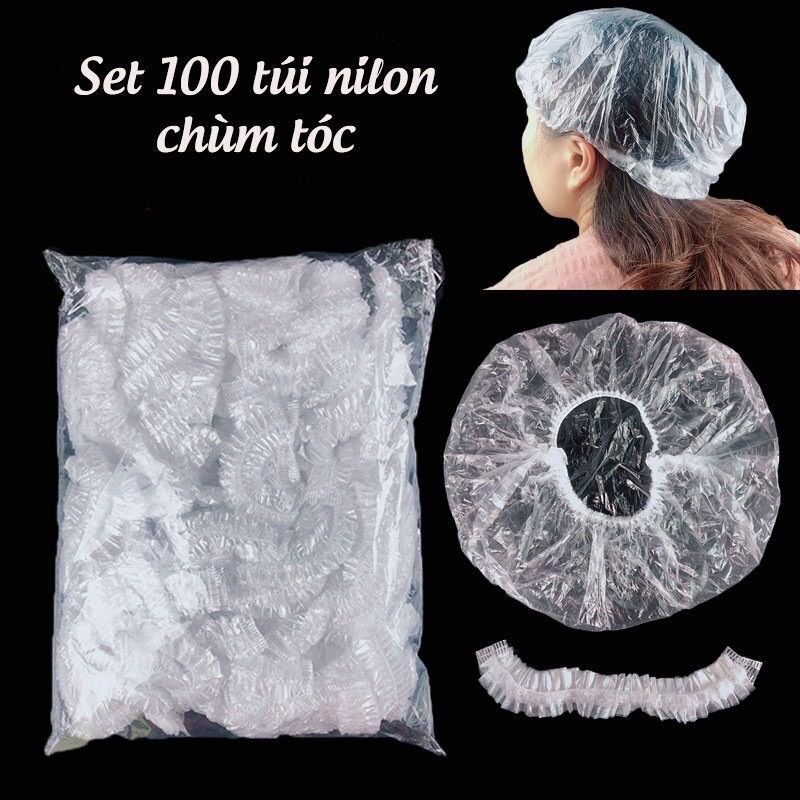 Mũ nilon trùm đầu tóc làm hóa chất tóc