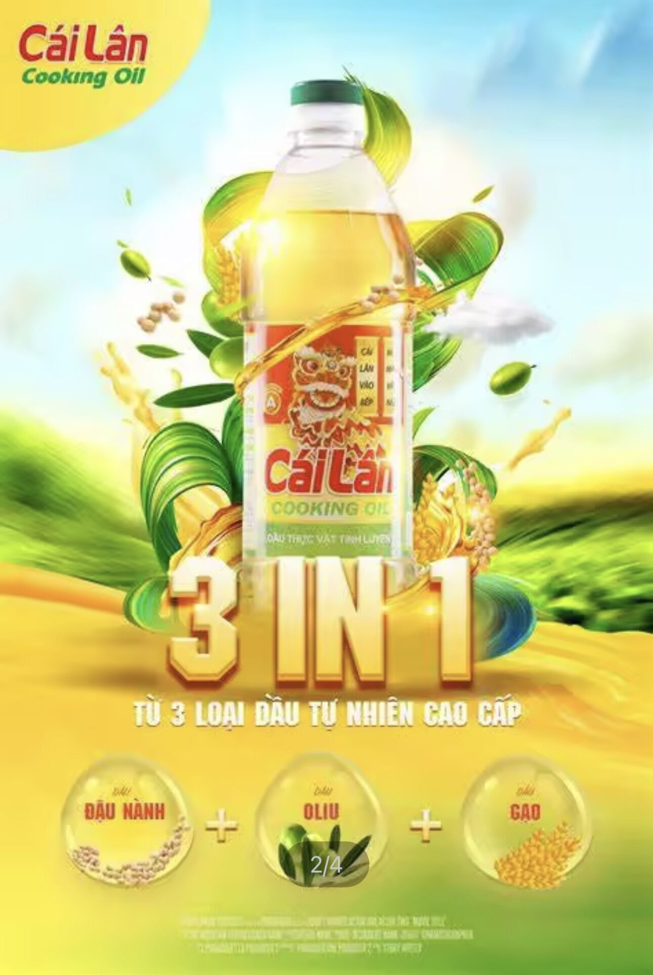 Dầu ăn Cái Lân chai 400ml