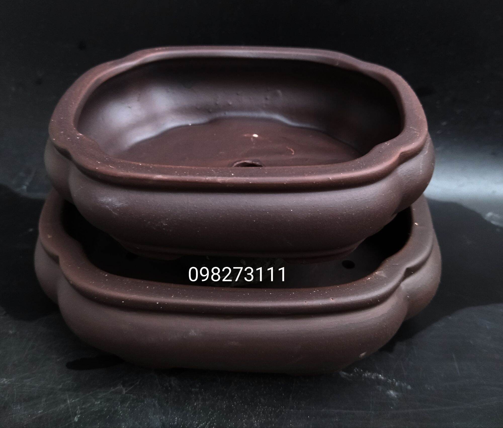 cặp đôi chậu gốm bonsai