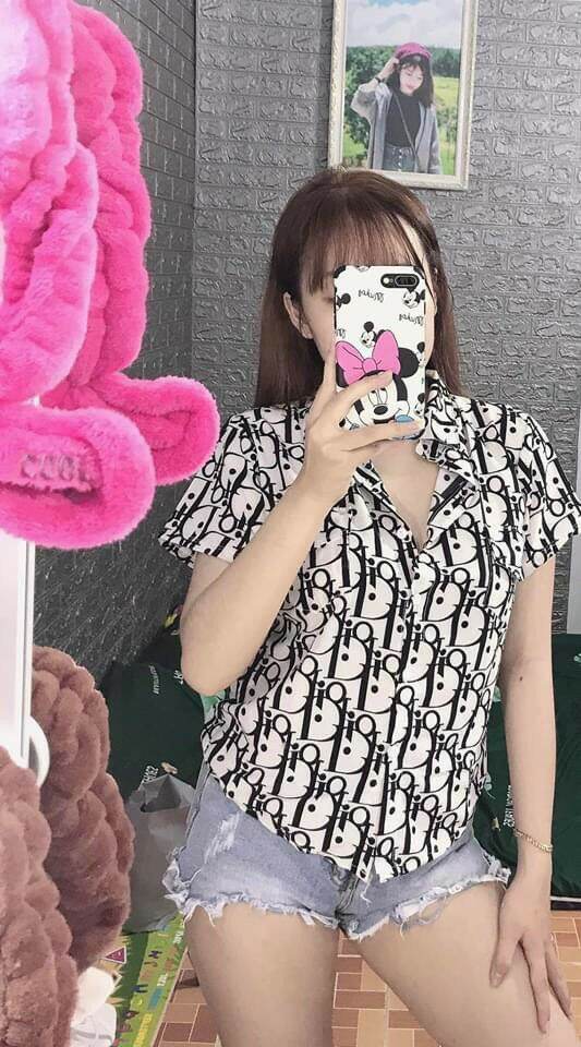 ÁO SƠ MI IN CHỮ HAI TÚI