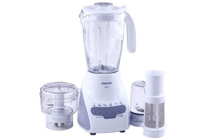 Máy xay sinh tố đa năng Philips HR2118 (Trắng) 600W - Hàng nhập khẩu + tặng bàn chải lipzo