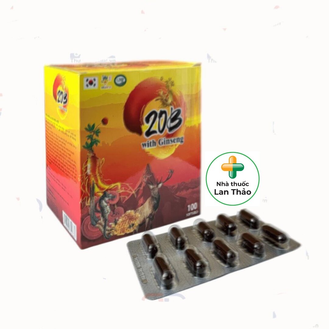 Viên uống vitamin 20b with gingseng hộp 100 viên