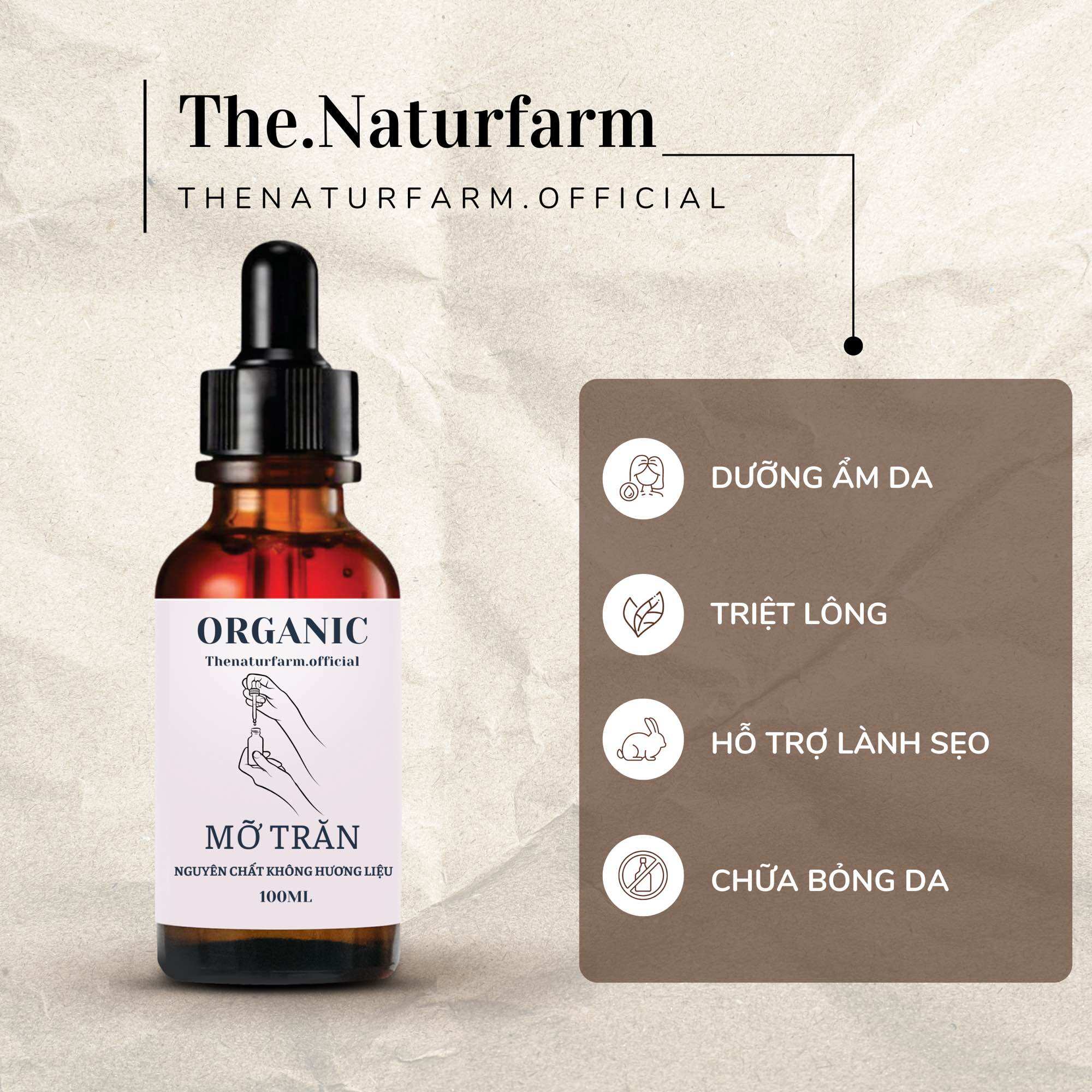 Mỡ trăn nguyên chất hỗ trợ triệt lông, dưỡng ẩm, mờ sẹo... 100ML