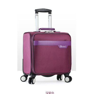 Va li kéo 18 inch va li xách tay nữ tiếp viên hàng không valy hành lý nhỏ kiểu ngang bánh xe đa hướng valy du lịch nam vải oxford nhẹ tiện lợi