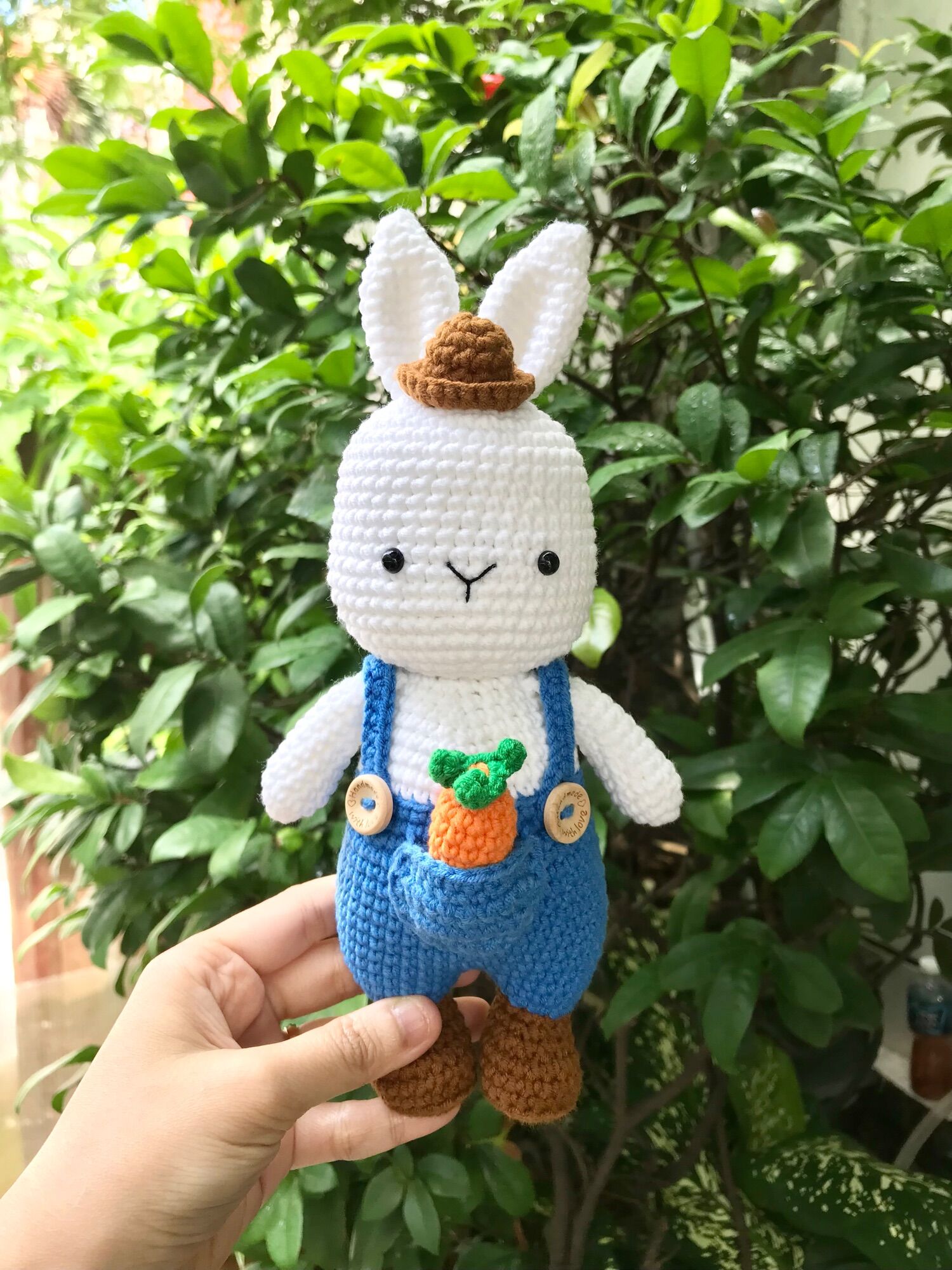 Thú len nhồi bông handmade - Thỏ Chubby