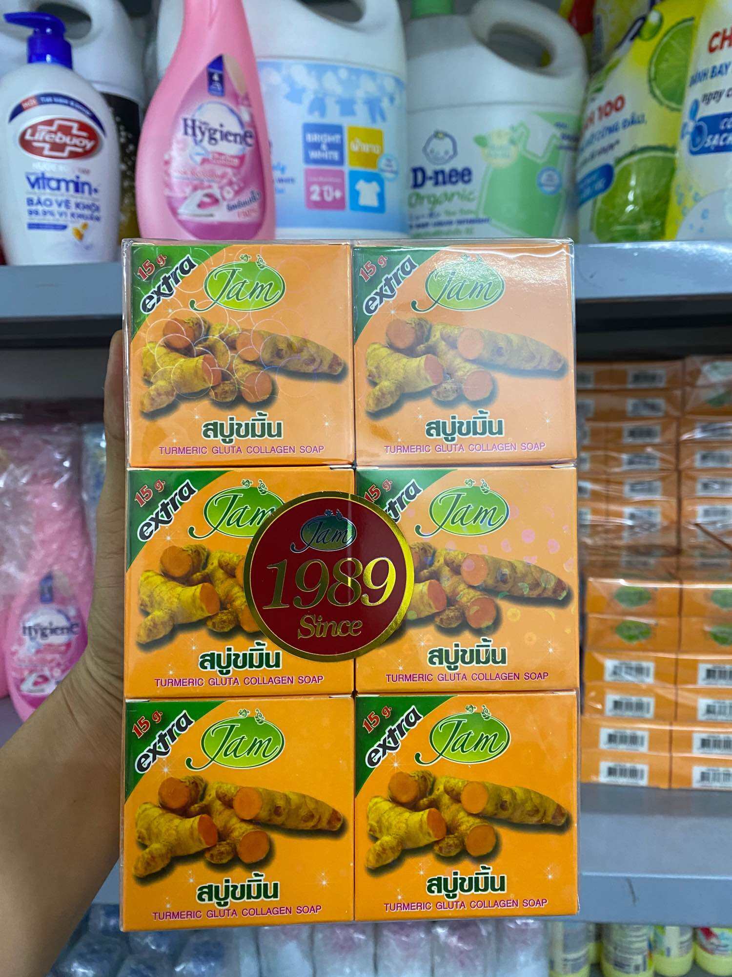 [ 1 Lốc 12 cục] Soap xà bông nghệ cam Thái Lan trắng da giảm mụn