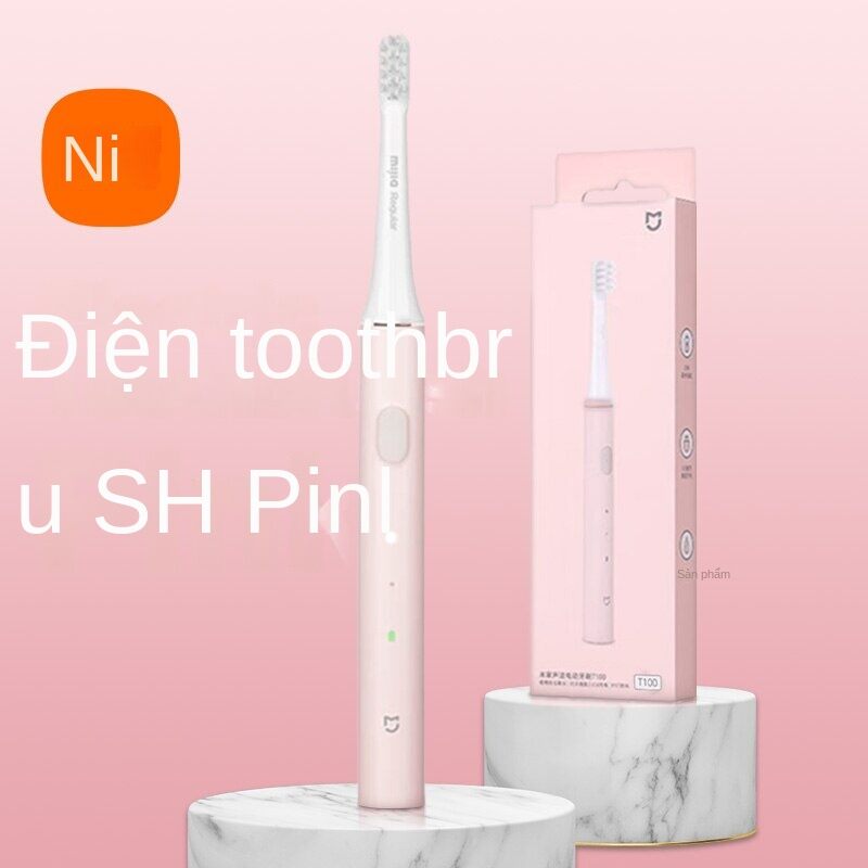 Xiaomi mijia t100 bàn chải đánh răng điện sonic bàn chải đánh răng chống nước thông minh ipx7 sạc usb để làm trắng răng và chăm sóc răng miệng