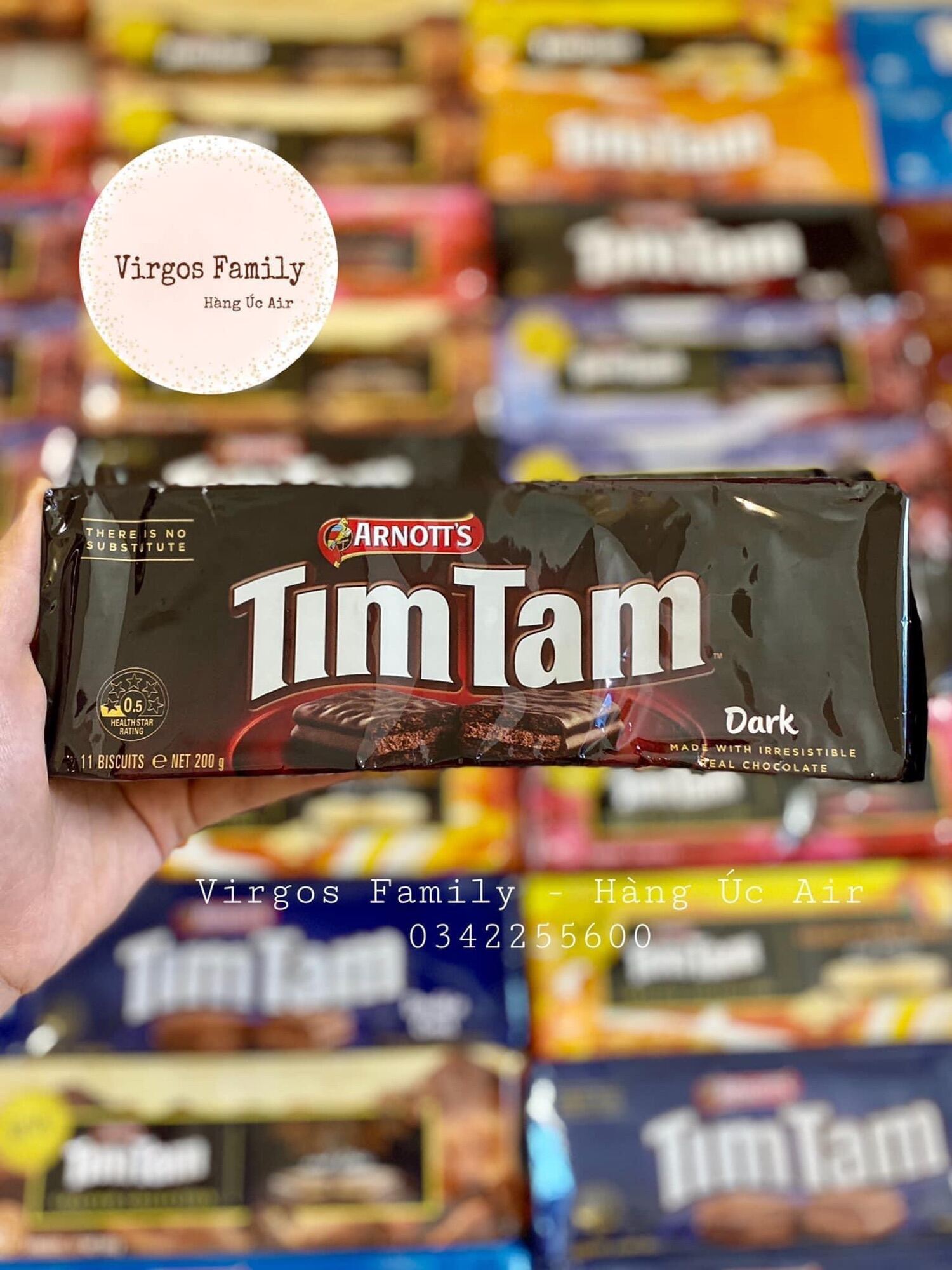Bánh socola Tim Tam vị Dark 200g