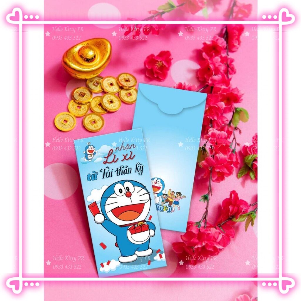 Bao lì xì gấu dâu Lotso - HelloKitty PR - Doremon Doraemon