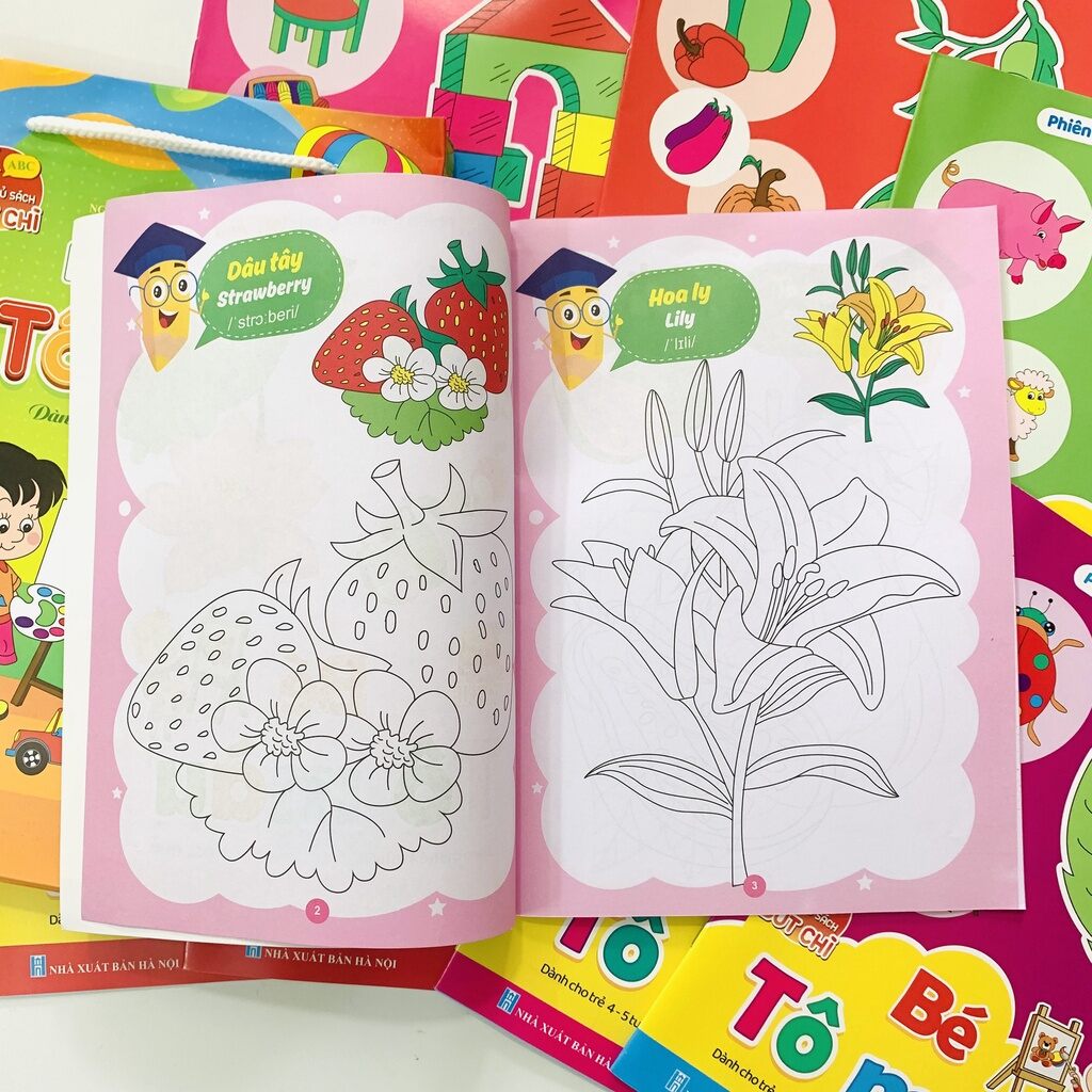 Combo túi 8 cuốn Bé Tô Màu 4-5tuổi