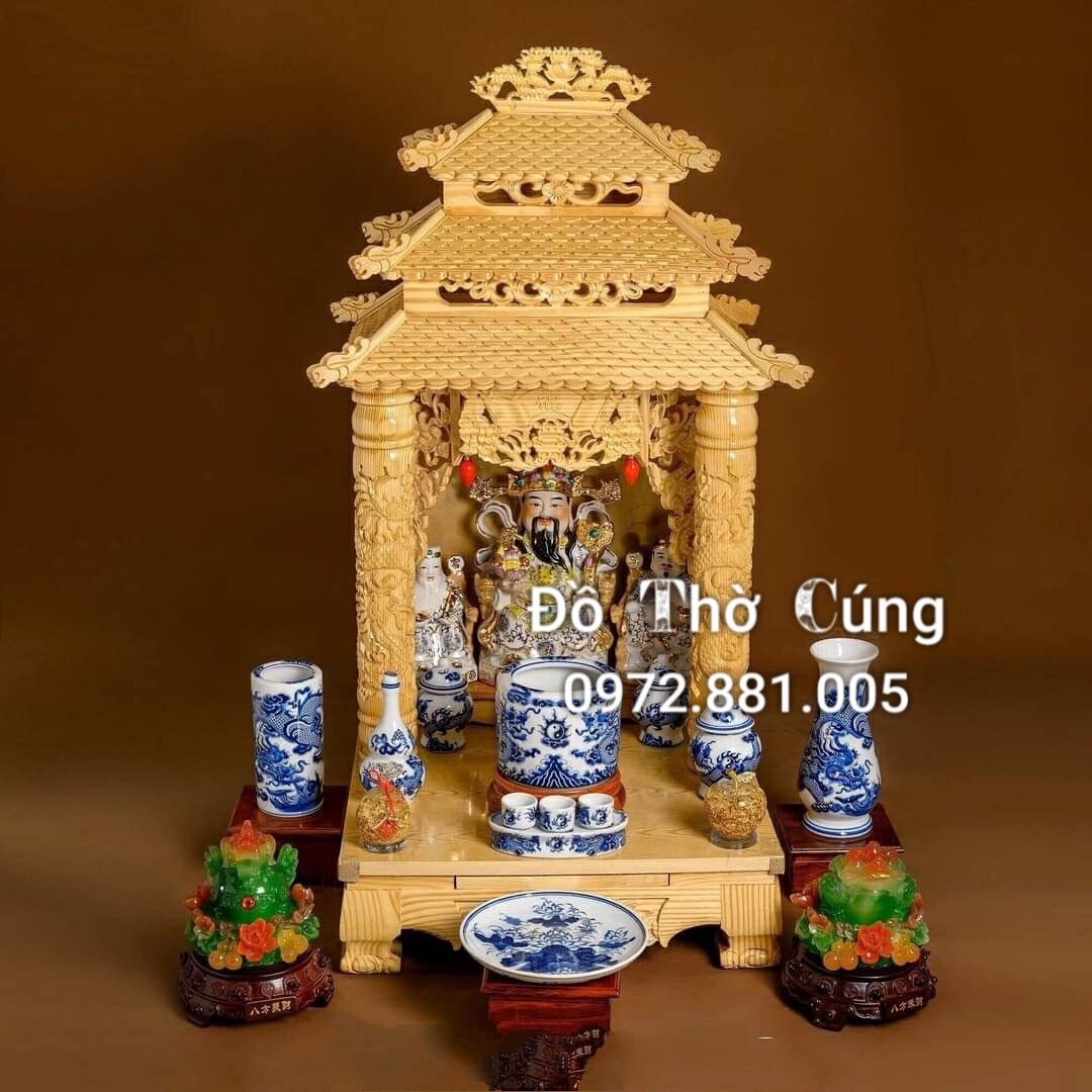 Nậm thờ , nậm đựng ru ou  men lam (3D)