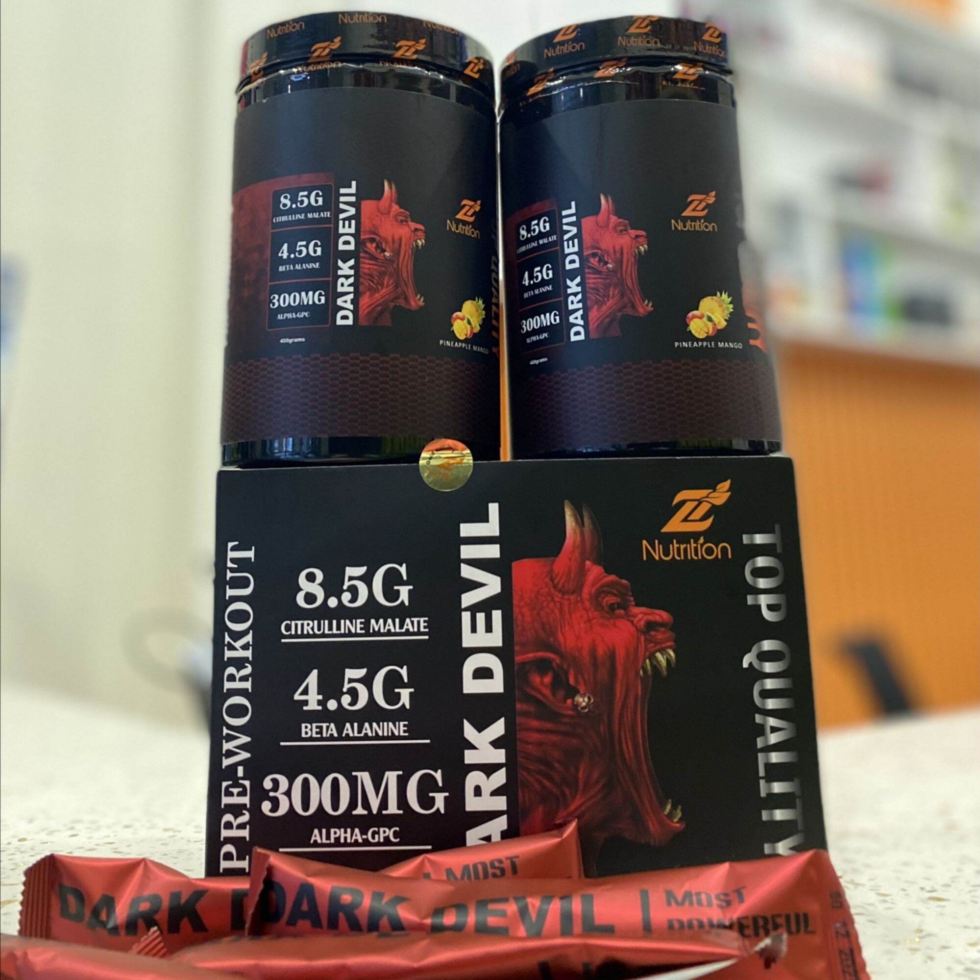 ZNUTRITION DARK DEVIL PRE WORKOUT (30 SERVINGS) Citrulline Malate, Beta Alanine, Alpha-GPC, Caffeine, DARKDEVIL PREWORKOUT TĂNG SỨC MẠNH - BenTre Supplement