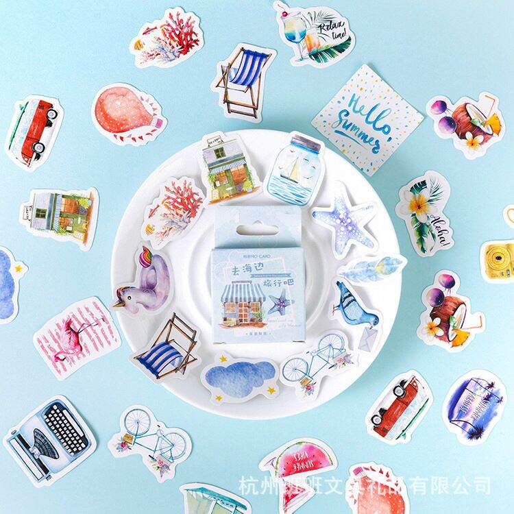 Set 45 sticker dán trang trí du lịch