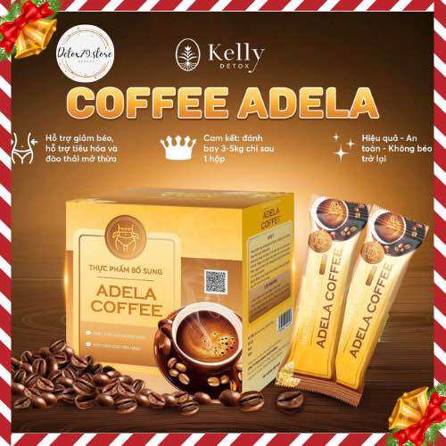 Cafe giảm cân ADELA coffee Kelly Detox [Tặng kèm đai nịt bụng]