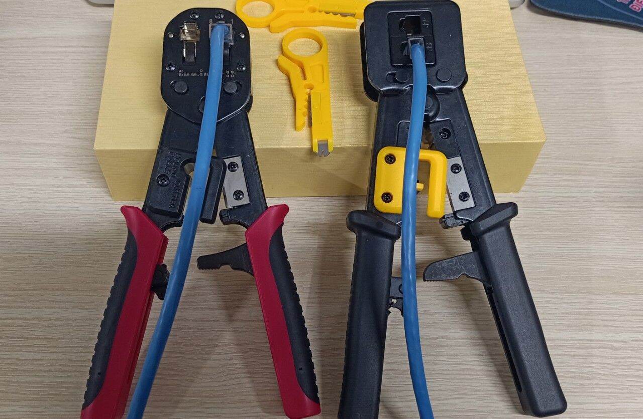 Kìm xuyên thấu bấm hạt hạt mạng cat5e,cat6, tặng kèm 1 kìm bấm mạng.