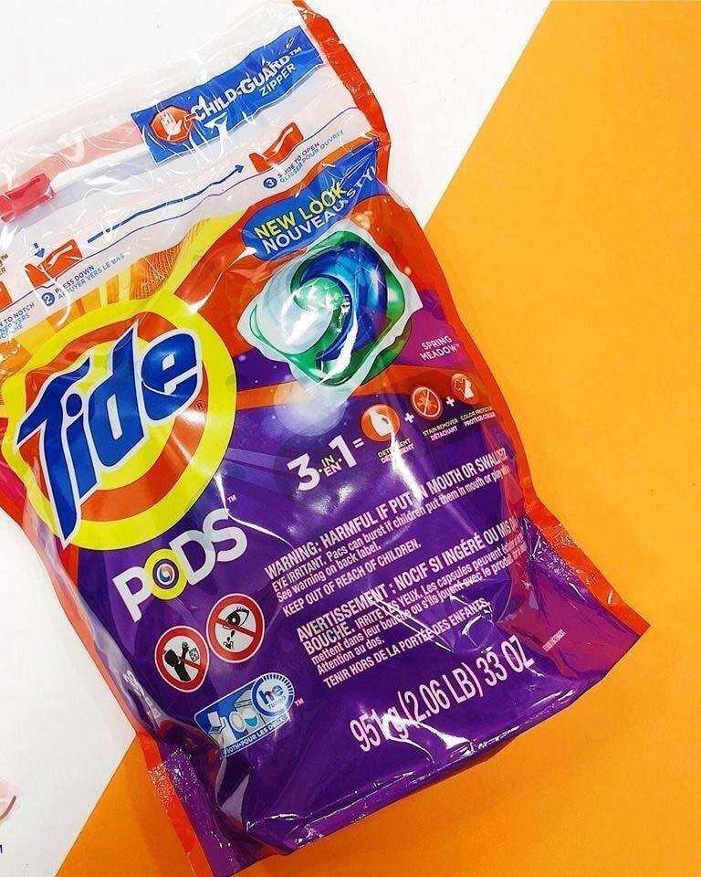 Thùng viên giặt TIDE Mỹ date mới-Mẫu mới