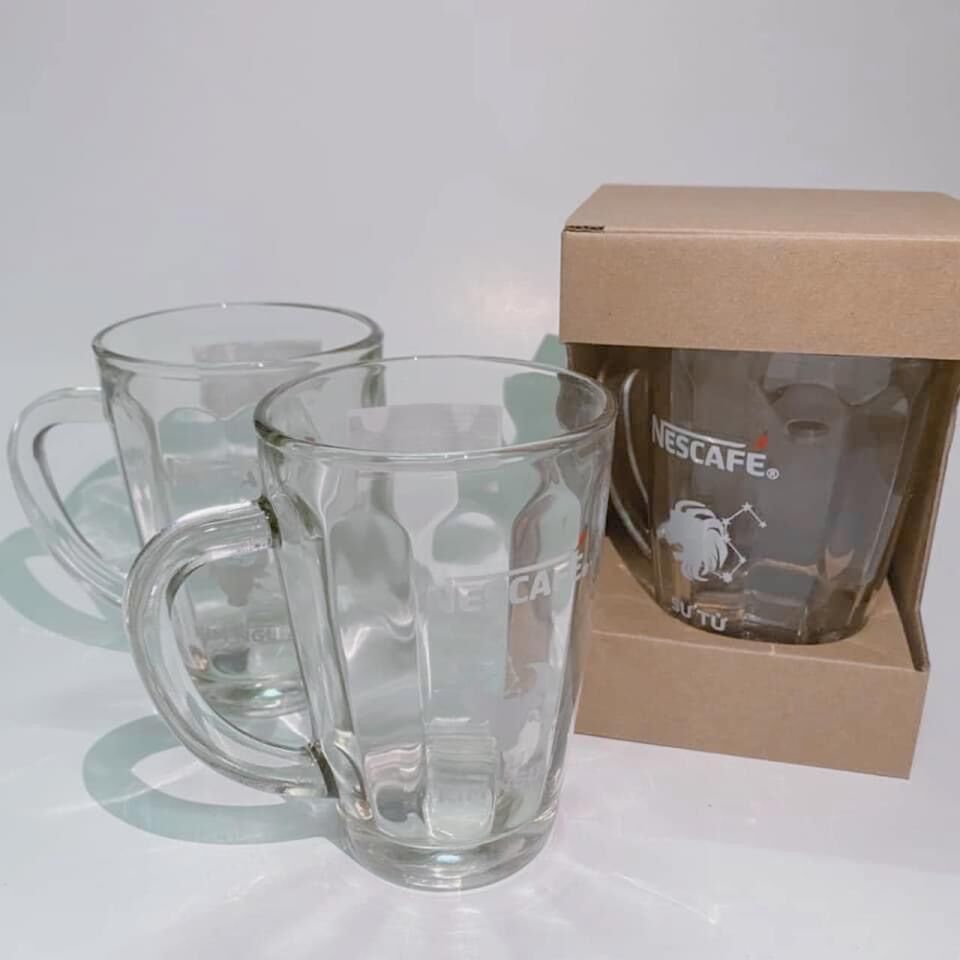 Ly thuỷ tinh có quai 340ml (Hàng Km Nescafe)