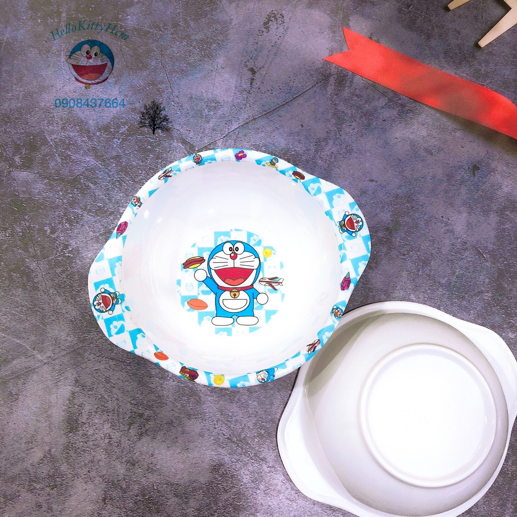 [HCM]Chén ăn dặm melamin HelloKitty Doreamon