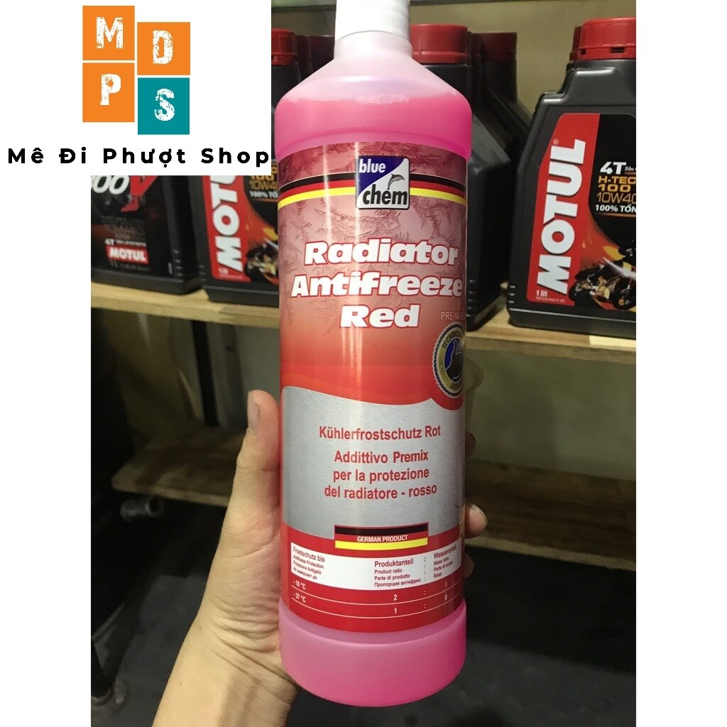 [Freeship] _ Nước làm mát BLUECHEM chai 1L, nhập khẩu từ ĐỨC, nhiệt độ sôi 128*C _ SELL