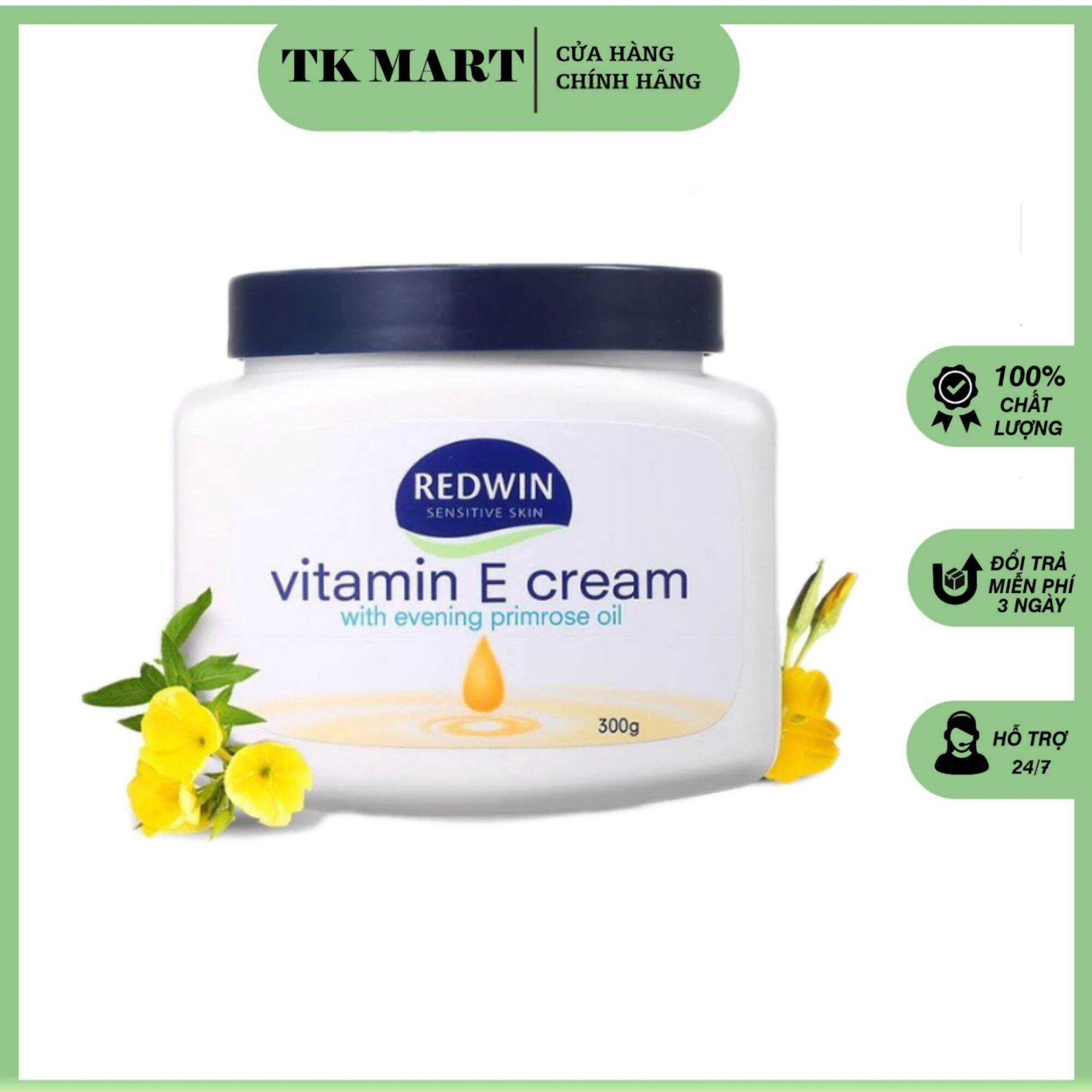 [Chính hãng] [Siêu Sale] Kem dưỡng da mềm mịn REDWIN Vitamin E Cream 300g