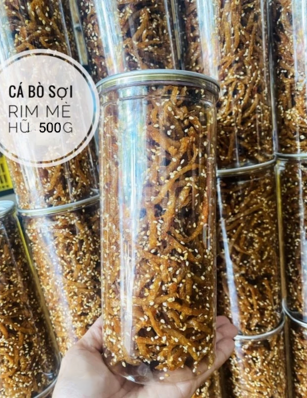 Khô cá bò sợi rim mắm mè