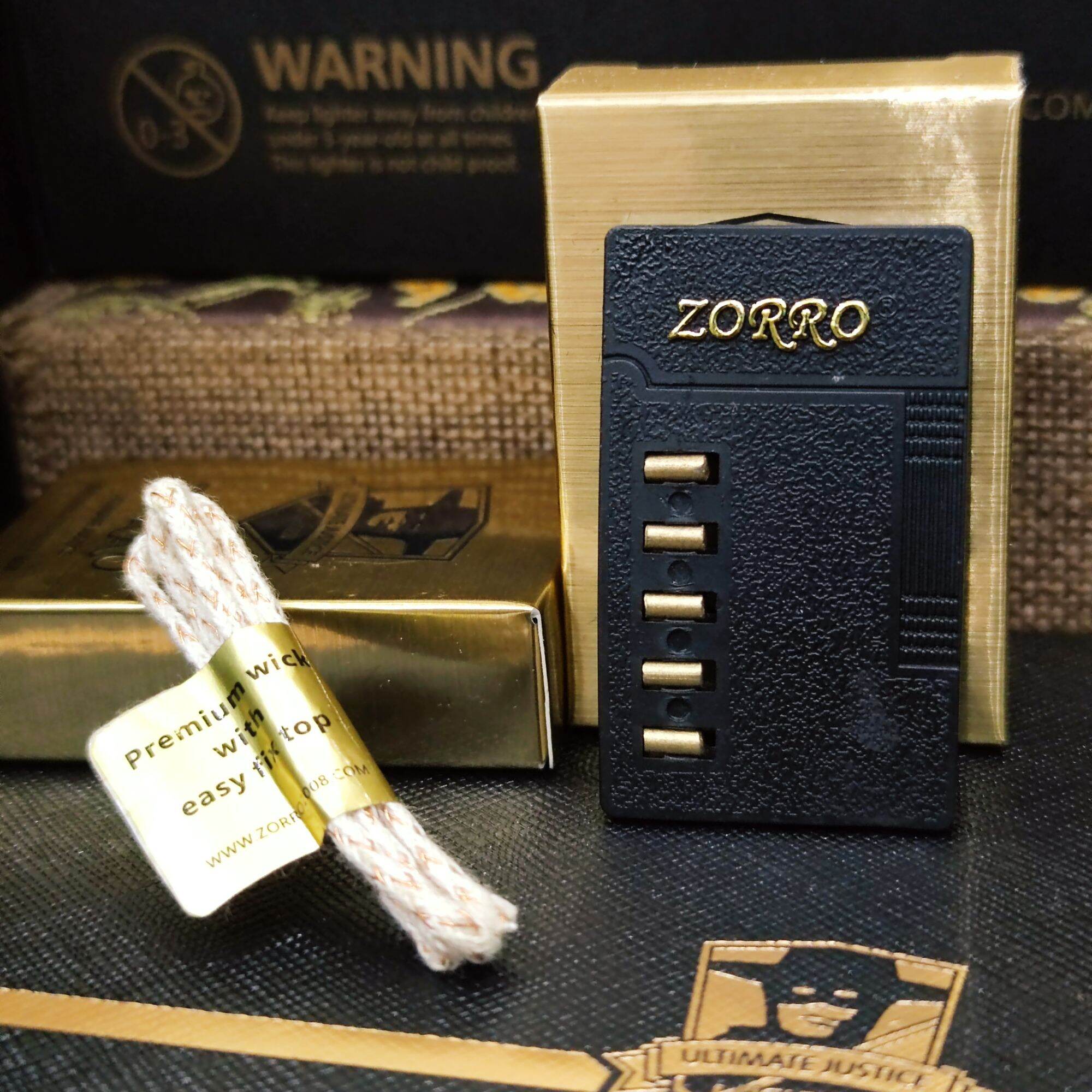 Phụ kiện bật lửa zippo zorro - combo dây tim + vỉ đá zorro loại cao cấp