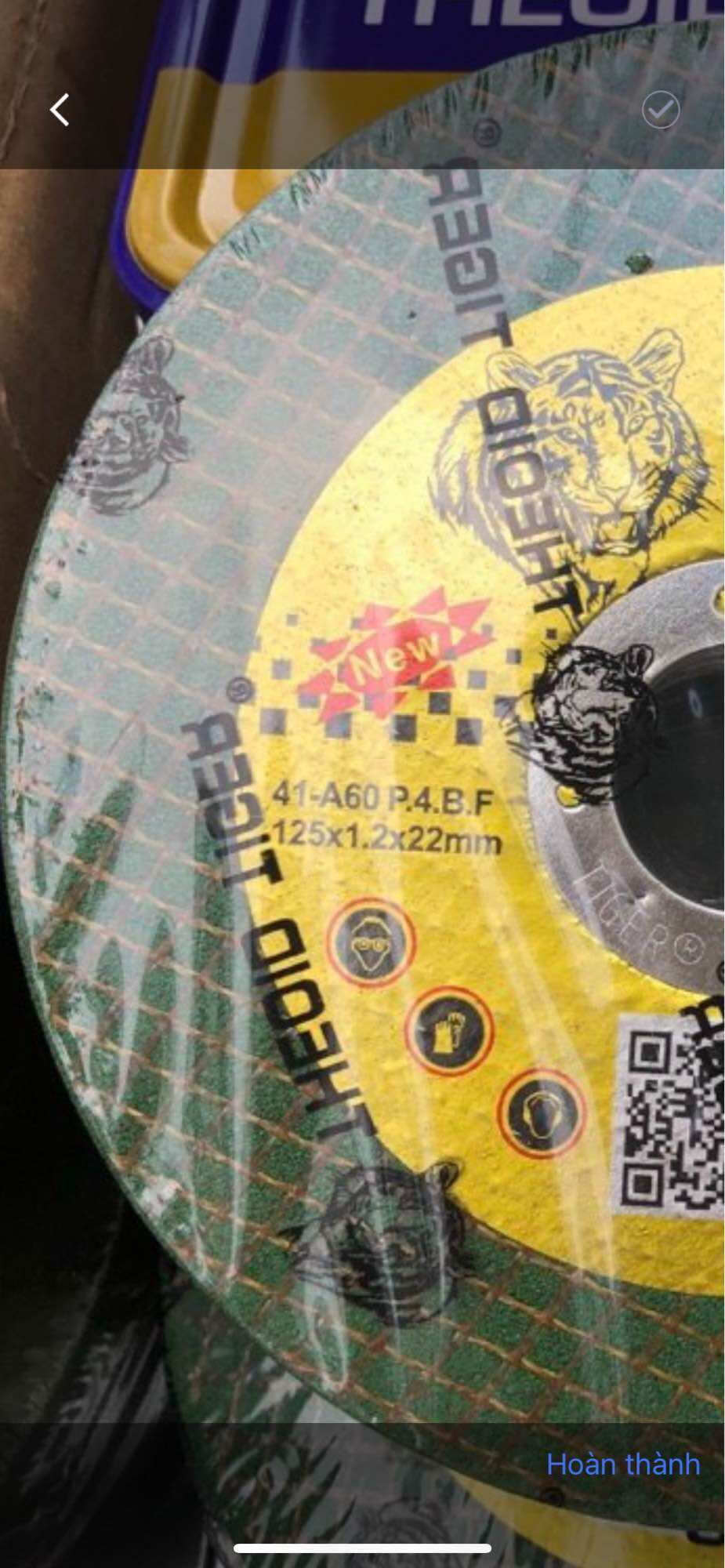 Đá cắt cắt tiger 125mm. Đá cắt sắt tiger 1 tấc 2 ( 125x1.2x22mm)