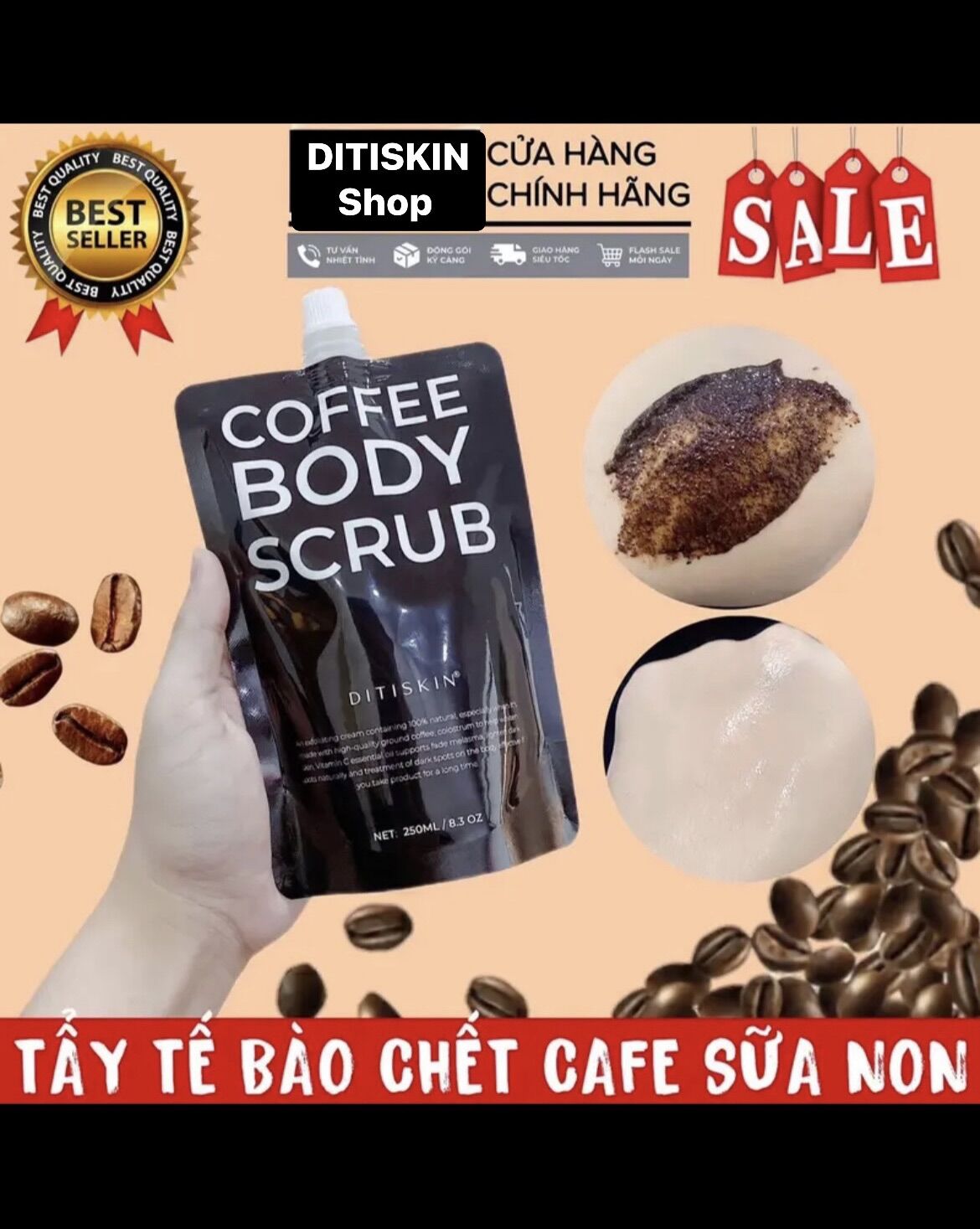 Tẩy tế bào chết cofee body scurb 1kg