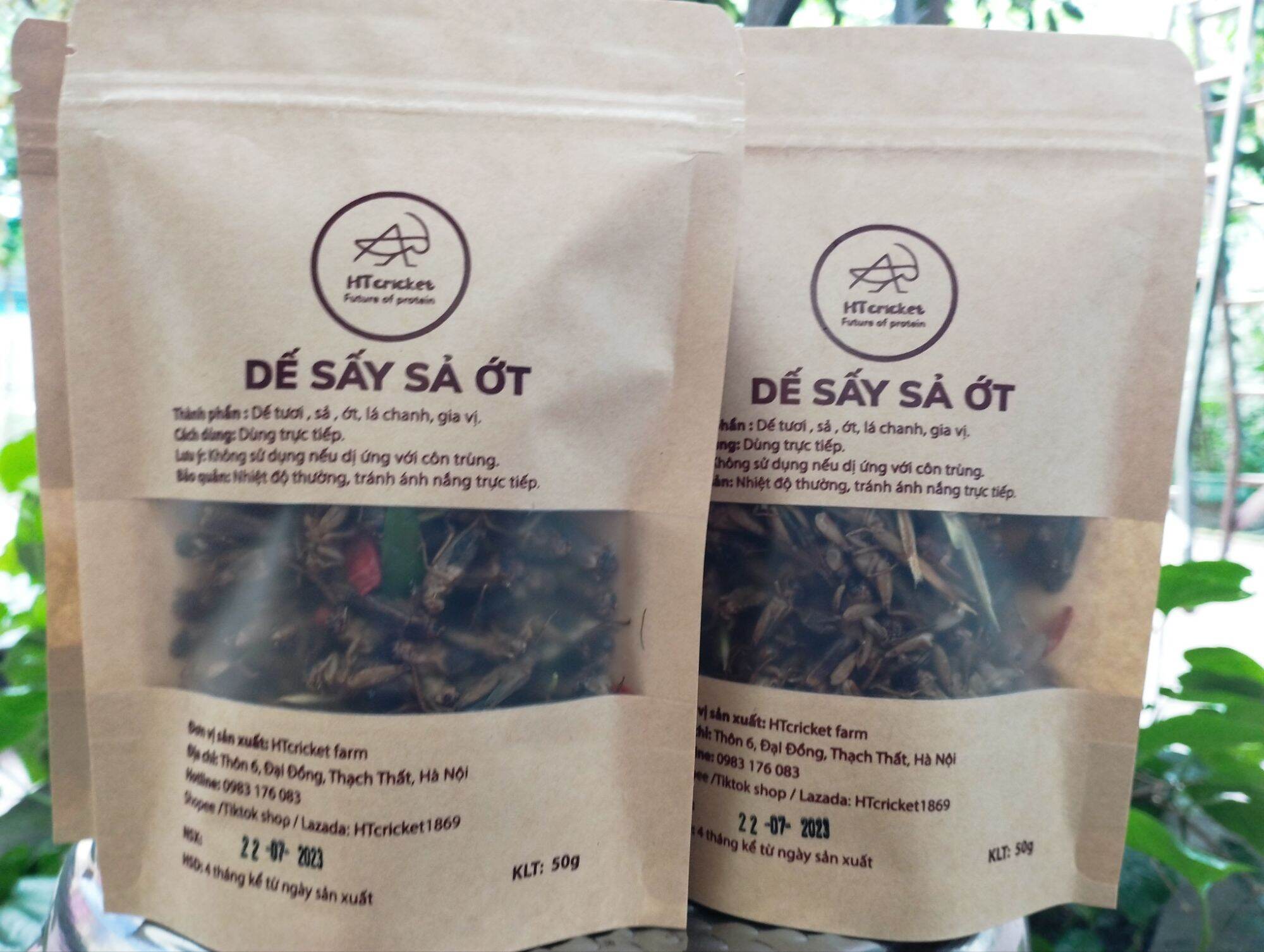 Dế sấy sả ớt, dế sấy giòn, dế sấy cay giòn
