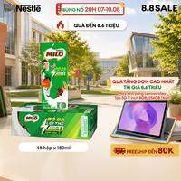 [ƯU ĐÃI THÁNG 8][FREESHIP TOÀN QUỐC] [Phiên bản ống hút 4 chiều] Sữa lúa mạch Nestlé MILO thùng 12 x 180ml (12x4x180ml)