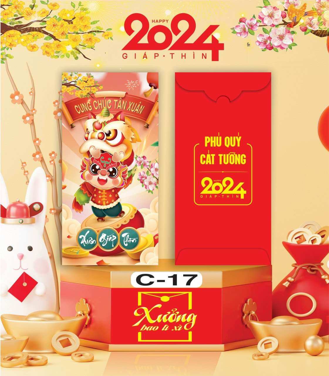 Xấp 10 bao lì xì năm mới 2024 xịn