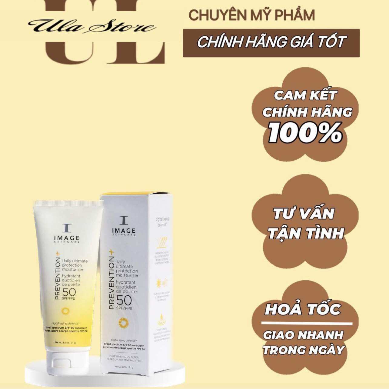 Kem chống nắng phổ rộng cho da khô/thường/hỗn hợp image prevention+ daily ultimate protection moisturizer spf50-91g/170g