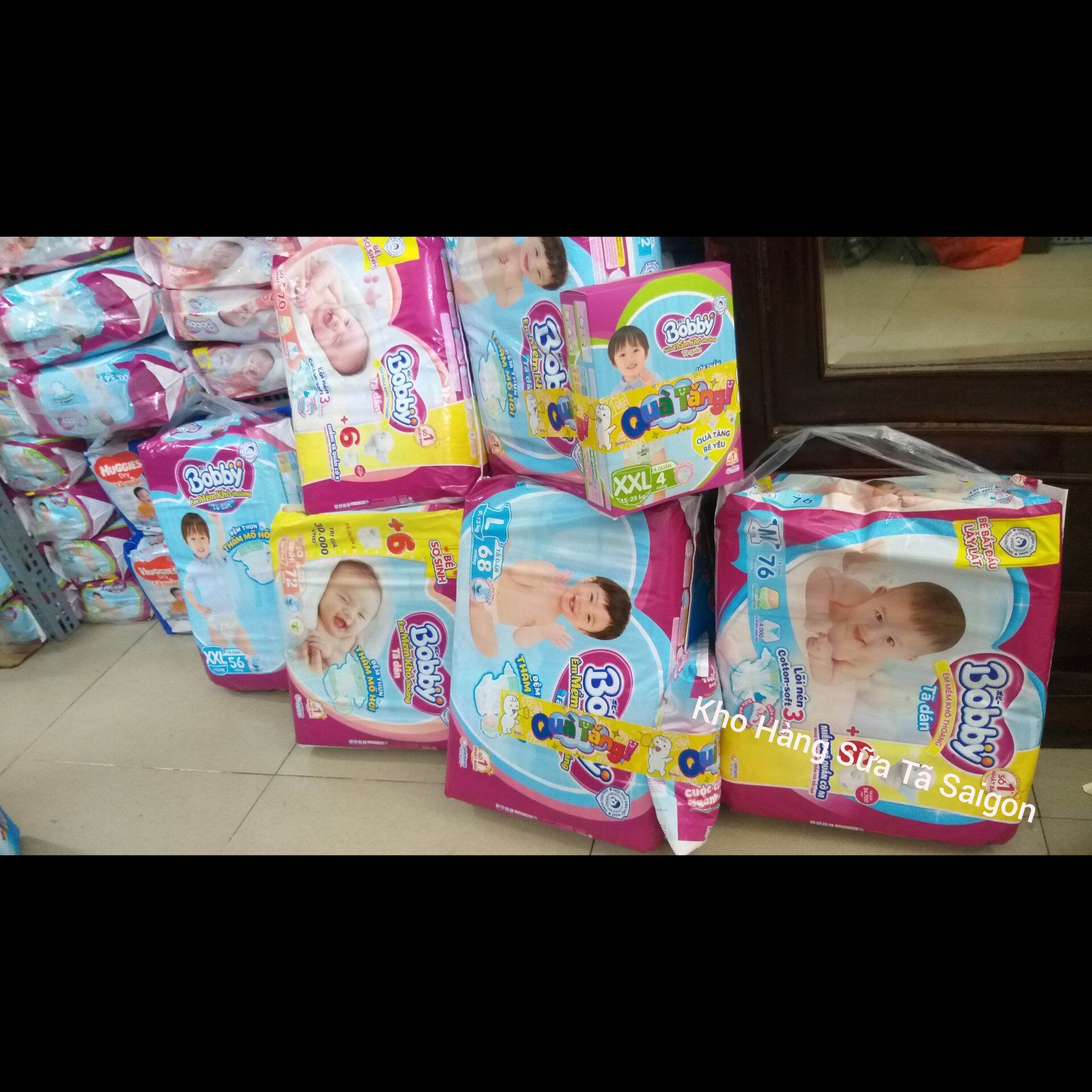 Tã dán bobby bịch cực đại size : nb s m l 2xl