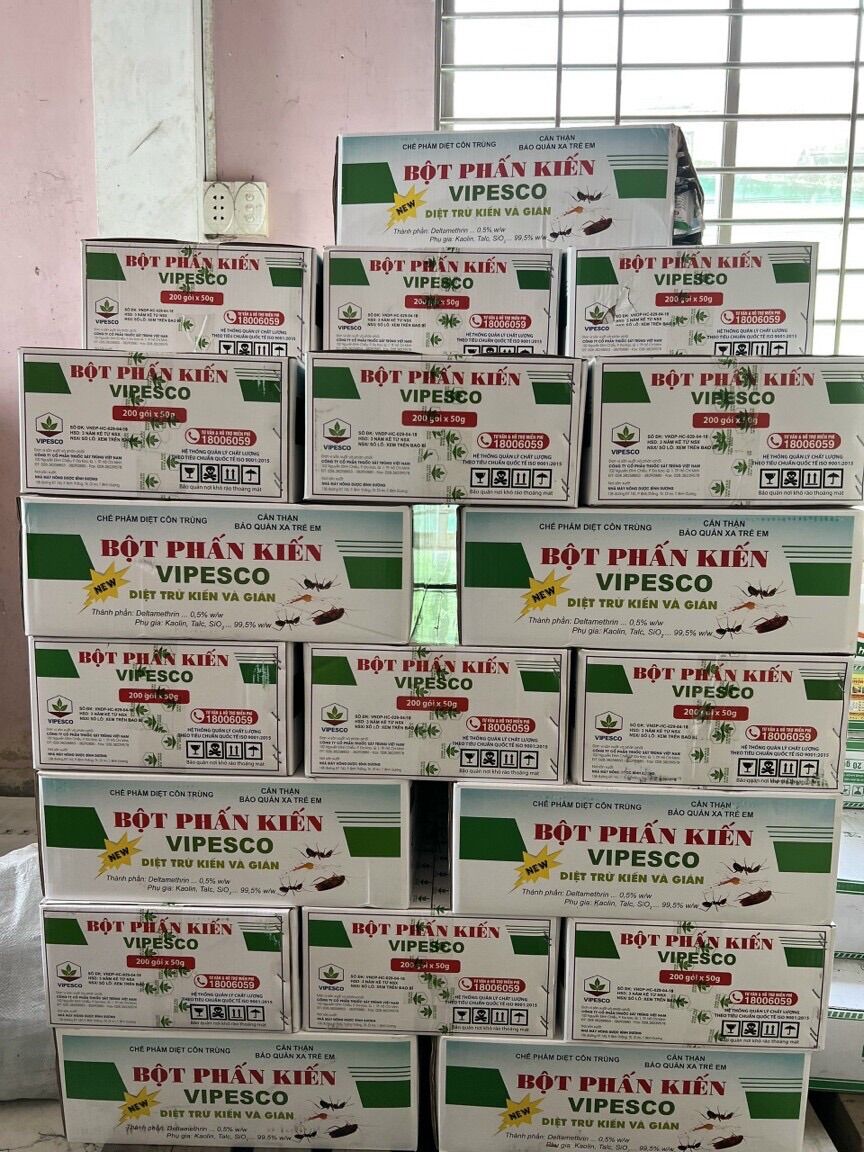 Combo 10 goi Bột phấn diệt Kiến, gián, cuốn chiếu Vipesco 50g