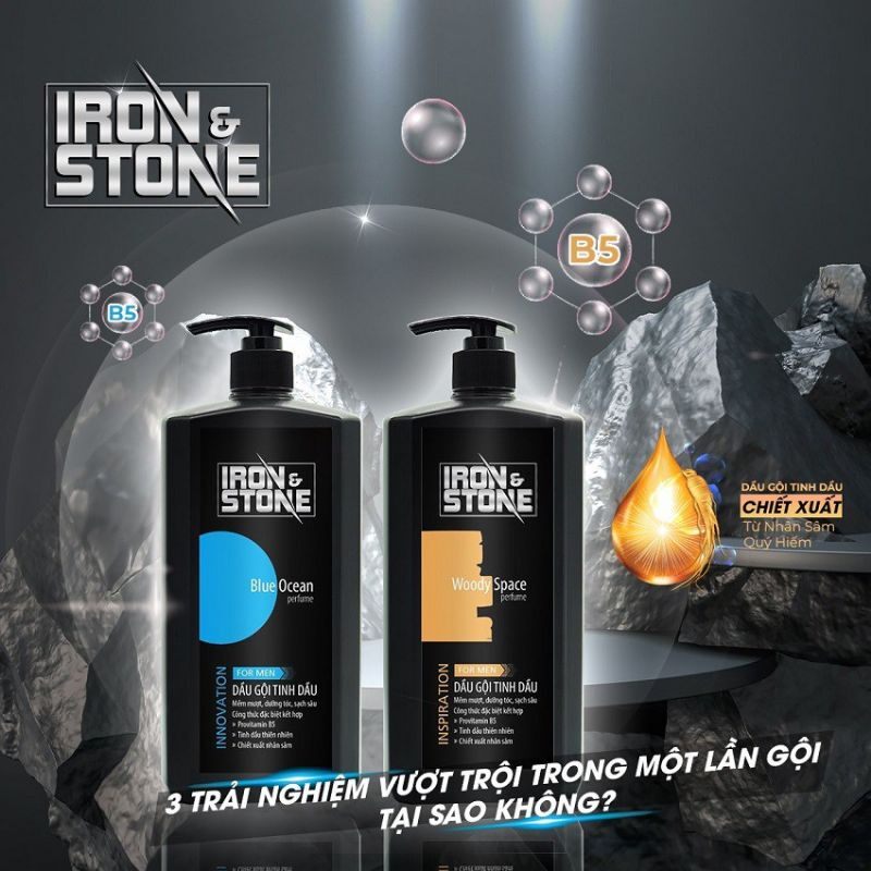 Sữa tắm tinh dầu nước hoa iron stone for men 180gr
