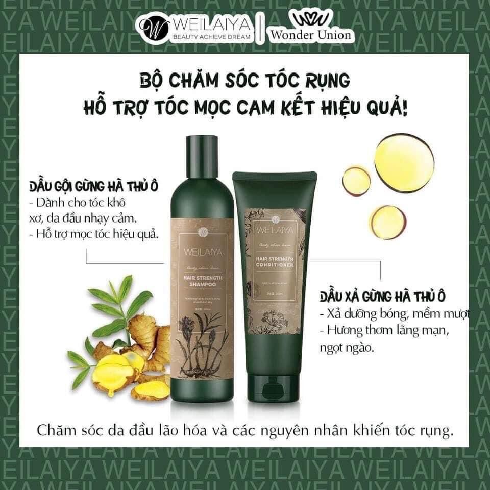 Mini dầu gội và dầu xả gừng WEILAIYA