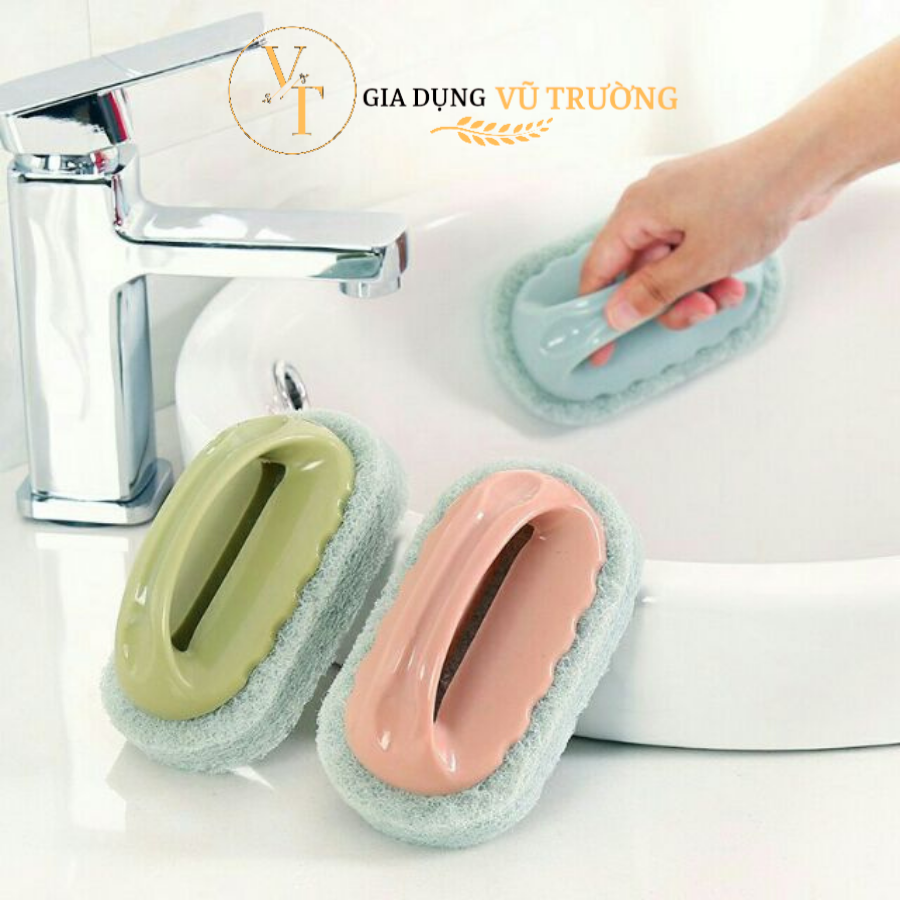 Bàn chải đa năng cọ rửa, vệ sinh nhà bếp, bồn rửa bát, tường, phòng tắm có tay cầm tiện lợi