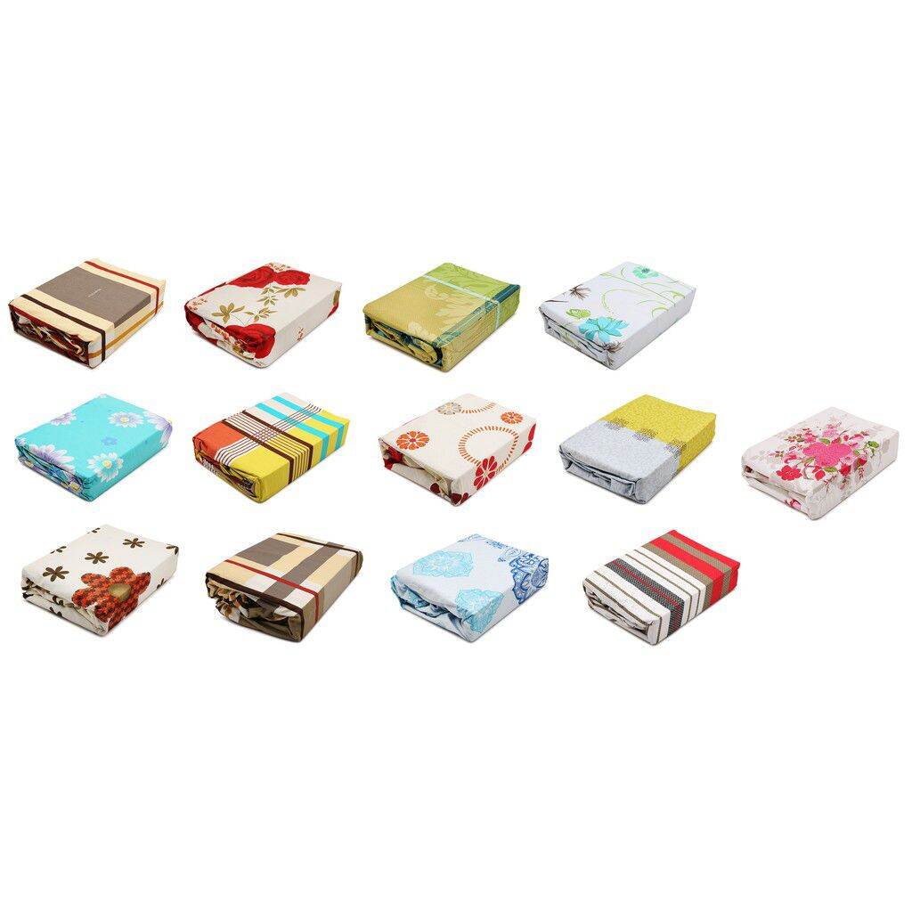 Bộ Drap gối cotton hoa Hometex 1.6x2, 1.8x2m